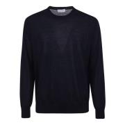 Navy Rund Hals Pullover Sweater