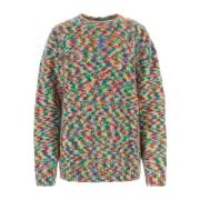 Oversize Multifarvet Bomuldsblandings Sweater