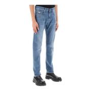 Slim Fit Stretch Denim Jeans med Metal Medusa-detaljer