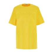 Gul Viskose Blandings T-Shirt