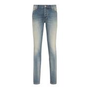 Faded Cotton Slim-Fit Jeans