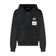 Sort og Multifarvet Bomuld Logo Patch Sweatshirt