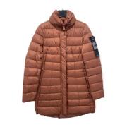 Højhalset brun jakke til kvinder - Størrelse 46
