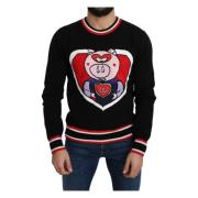 Sort Cashmere Pig of the Year Sweater