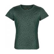 Grøn Leopard Mesh Sports Tee