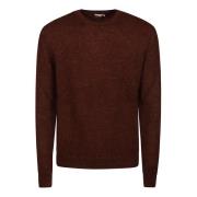 Mohair Uld Sweater med Crew Neck