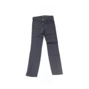 Blå Slim Jeans med Frynset Bund til Kvinder