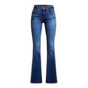 Skinny Flare Jeans i Bright Blue