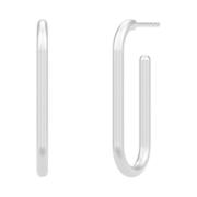 Link Hoops - Rhodium