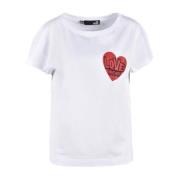 Hvid T-shirt fra Love Moschino Collection