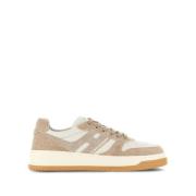 Hvide/Beige Læder Sneakers