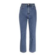 Tidløse blå straight-leg denim jeans