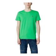 Grøn Bomuld Langærmet T-Shirt