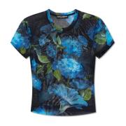 T-shirt med blomstermotiv