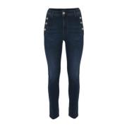 Klassiske Skinny Jeans med Dekorative Knapper