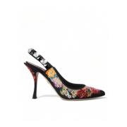 Sorte Blomsterkrystal Slingbacks