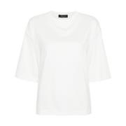 Hvide Bomuld T-shirts og Polos med Kæde-link Detaljer