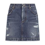 Slidte denim nederdele