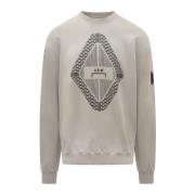 Herresweatshirt med logo print