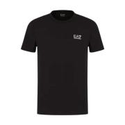 Komfortabel og blød bomuld T-shirt med EA7-logo