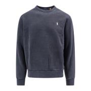 Grå Sweatshirt med Logo Broderi