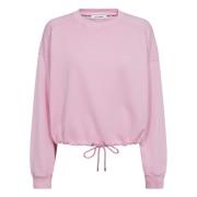 Pastel Pink Crop Tie Sweatshirt