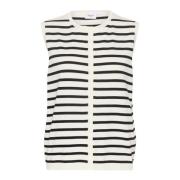 Stribet Vest Cardigan