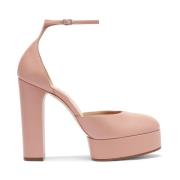 Betty Slingback Læder Platform Sko