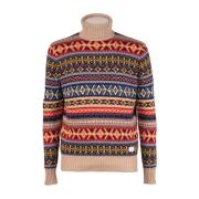 Multifarvet Jacquard Sweater - S