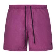 Fuchsia Badeshorts med Logo