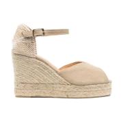 Beige Wedge Espadrilles