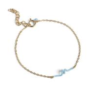 Twist Light Ice Blue Enamel Armbånd