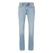 Slim Jeans 5-Lomme Stil Lynlås/Knap