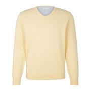 Blød Bomuld V-Hals Sweater