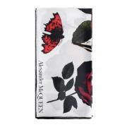 Multifarvet Rose Butterfly Logo Jacquard Tørklæde