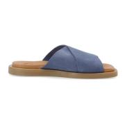 Cashott Copenhagen - HEIDI Slide Suede - Blue Shadow