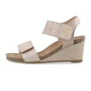 Metallic Suede Velcro Sandal - Multi Color