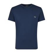 3D Logo Bomuld T-Shirt - Blå