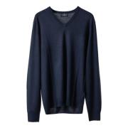 Luksus Merino-Silke V-Hals Sweater