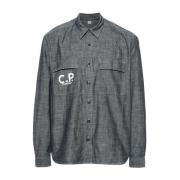 Logo Print Chambray Skjorte