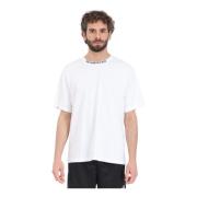 Hvid Zumu Jacquard Ribbet Krave T-shirt