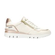 Beige Casual Læder Sneakers