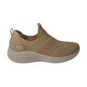 Beige Slip-On Stretch Fit Sneakers