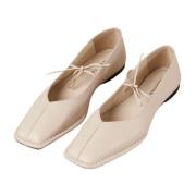 Sway Creme Læder Ballet Flats