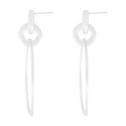 Tula Statement Hoop Earrings Silver Plating