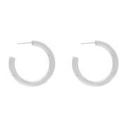 Passion Waterproof 30mm Chunky Hoop Earring Silver Plating