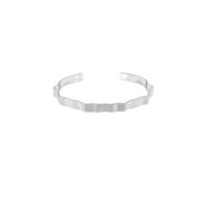 Alaya Small Wave Cuff Bracelet Silver Plating