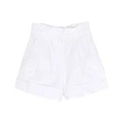 Hvide shorts med lommer