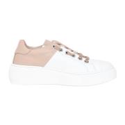 Hvide Beige Logo Sneakers