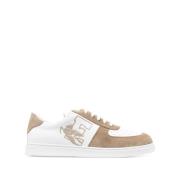 Beige Læder Casual Sneakers